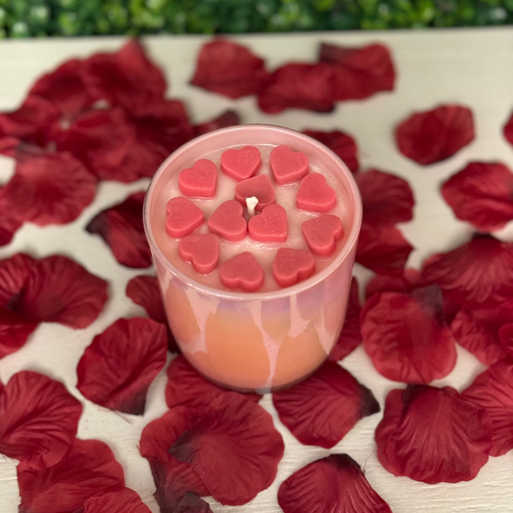 Pink Iridescent Candle