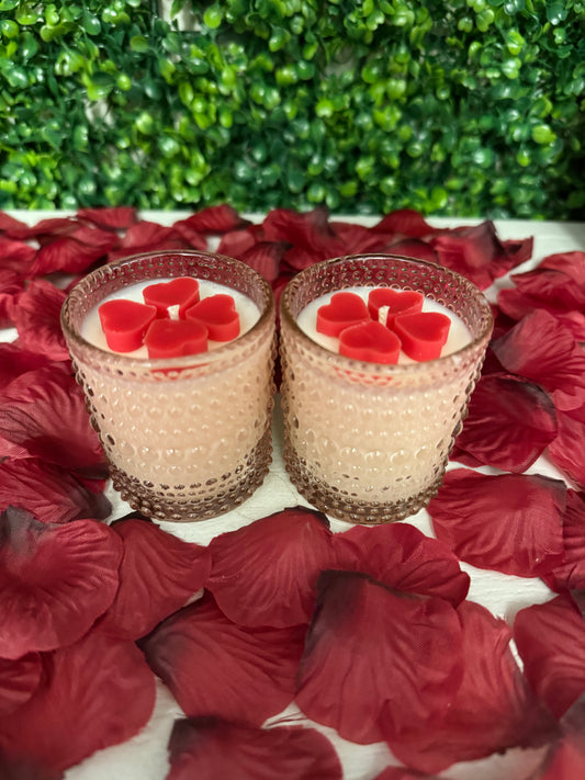 Blush Vintage Bubble Votive Duo