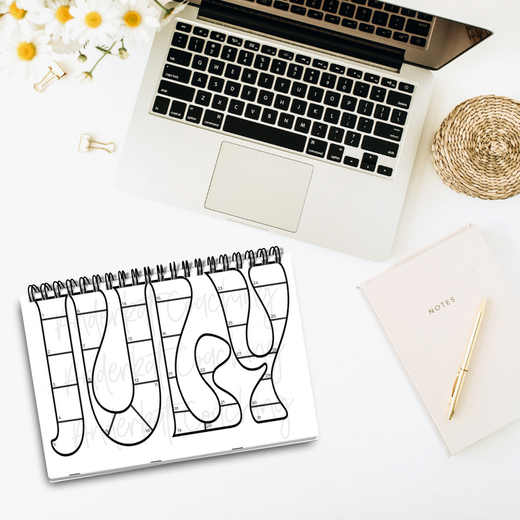 July Bullet Journal Page