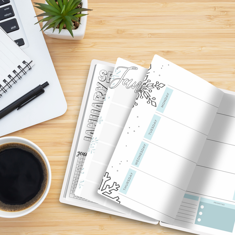 January Bullet Journal Spread | PLUS Bonus Pages New Year Goal Planning