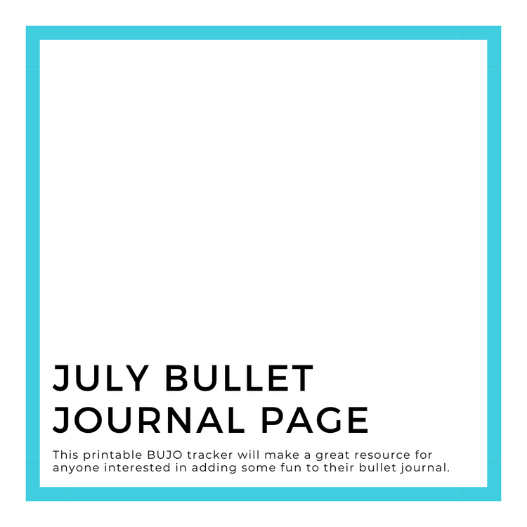 July Bullet Journal Page