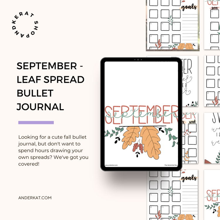 September - Leaf Spread Bullet Journal