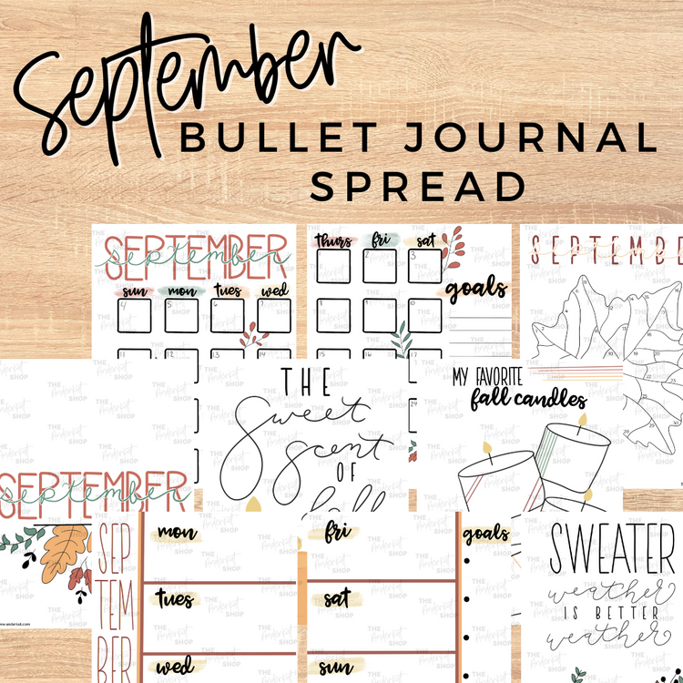 September - Leaf Spread Bullet Journal