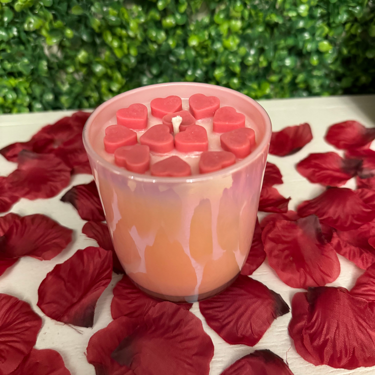 Pink Iridescent Candle