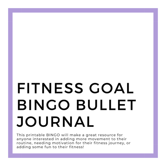 Fitness Goal Bingo Bullet Journal PDF Download