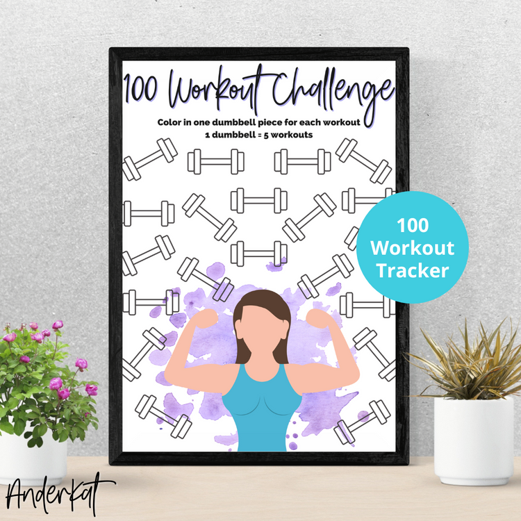 100 Workouts Bullet Journal Tracker