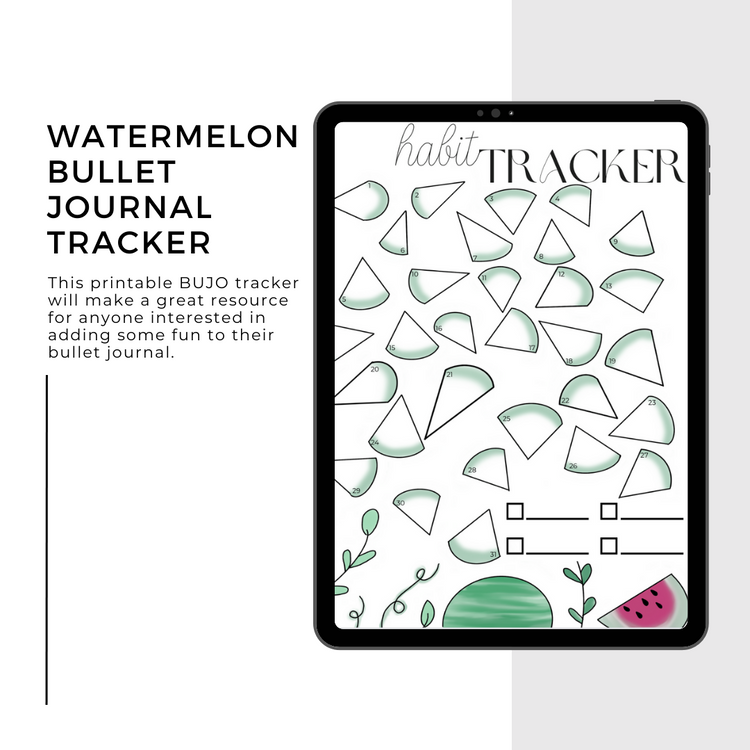 Watermelon Bullet Journal Tracker