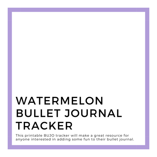 Watermelon Bullet Journal Tracker