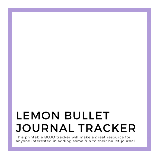 Lemon Bullet Journal Tracker