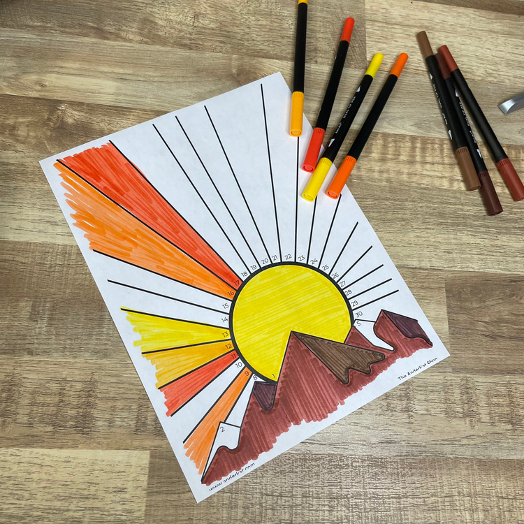 Mountain Sunset BUJO 30 Day Tracker