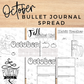 October Bullet Journal Spread 2