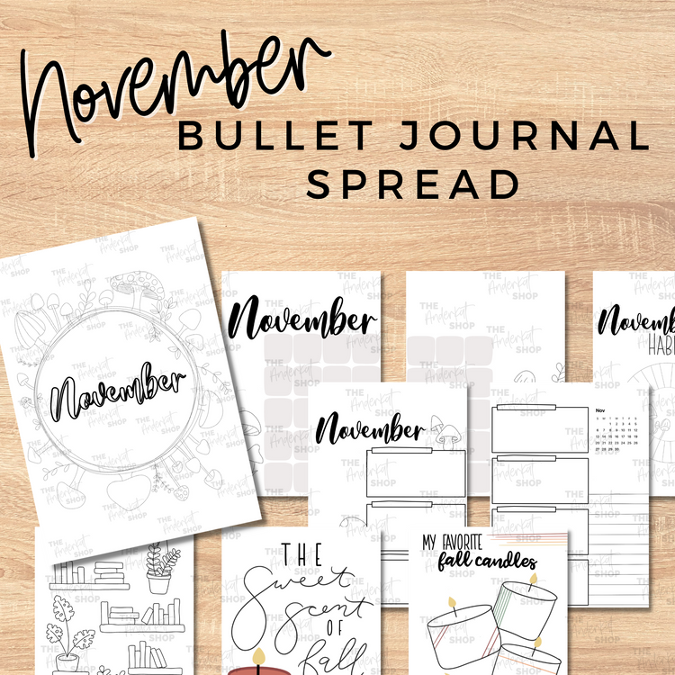 November Mushroom Bullet Journal