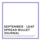 September - Leaf Spread Bullet Journal