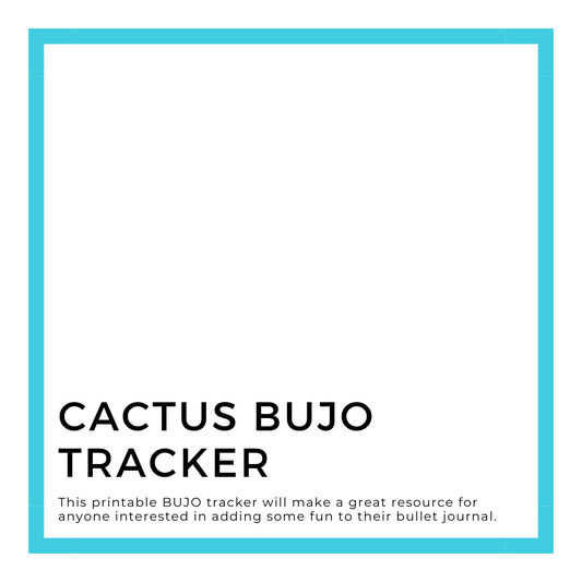 Cactus BUJO Tracker, Cactus Bullet Journal Page, Summer BUJO Habit Tracker, PDF Download