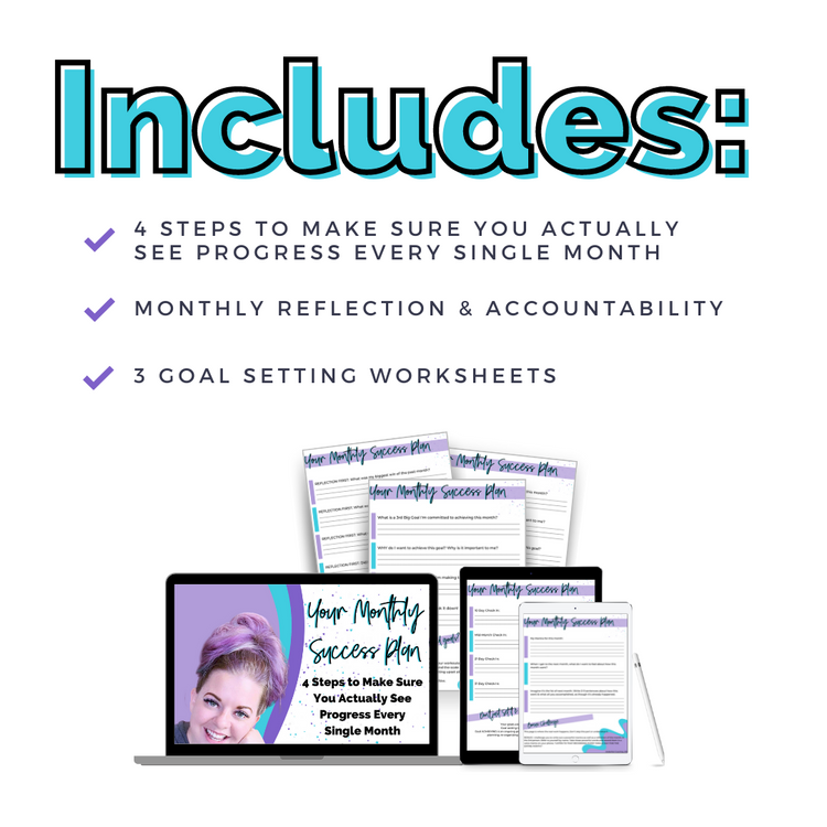 Monthly Success Plan | Goal Setting Bundle | How to Set Goals | Setting Goals Bundle