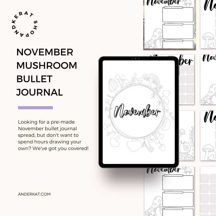 November Mushroom Bullet Journal